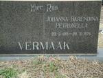 VERMAAK Johanna Barendina Petronella 1915-1975