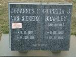 NIEKERK Johannes F., van 1927-1991 :: BRAMLEY Cornelia J. nee DEYSEL 1900-1995