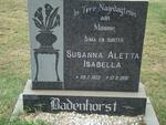 BADENHORST Susanna Aletta Isabella 1933-1990