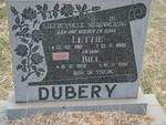 DUBERY Bill 1926-1988 & Lettie 1912-1990