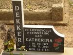 DEKKER Catherina 1919-2001