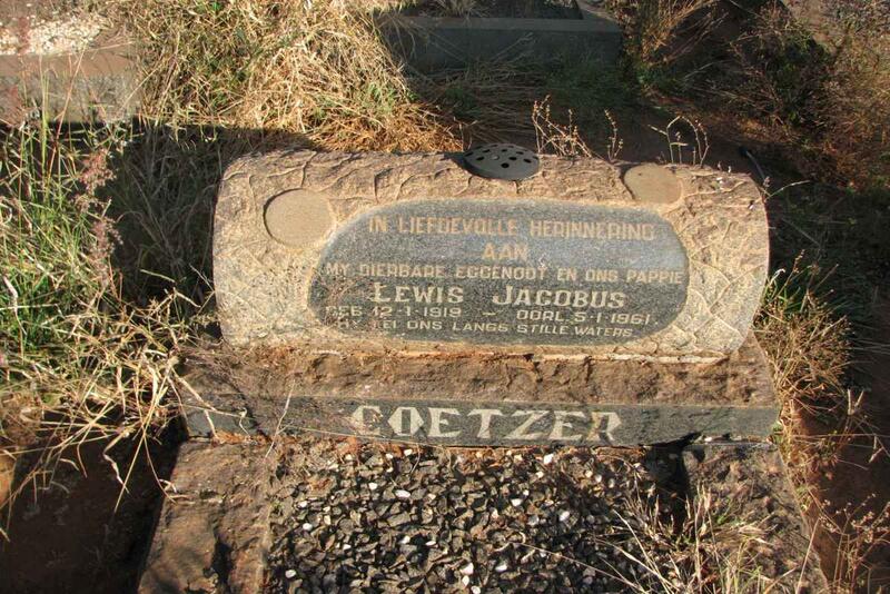 COETZER Lewis Jacobus 1919-1961
