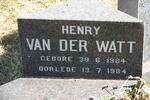 WATT Henry, van der 1984-1984