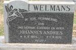 WELMANS Johannes Andries 1924-1970