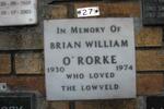 O'RORKE Brian William 1930-1974