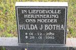 BOTHA Hulda J. 1951-1992