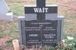 WAIT Ignatius Petrus 1926-2007 & Louise 1925-2000