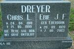 DREYER Chris L. 1919-1999 & Ebie J.F. EBERSOHN 1920-2003
