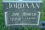 JORDAAN Japie 1911-1997 & Hannetjie 1920-