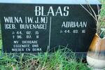 BLAAS Adriaan 1944- & W.J.M. DUVENHAGE 1944-1996