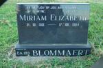 BLOMMAERT Miriam Elizabeth 1919-1994