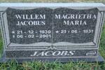 JACOBS Willem Jacobus 1930-2001 & Magrietha Maria 1931-