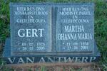 ANTWERP Gert, van 1928-2005 & Martha Johanna Maria 1934-2001