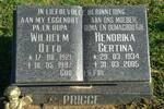 PRIGGE Wilhelm Otto 1921-1997 & Hendrika Gertina 1934-2005