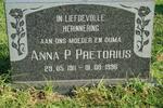 PRETORIUS Anna P. 1911-1996