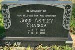 FRANCIS John Ashley 1969-1993