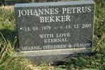 BEKKER Johannes Petrus 1979-2005