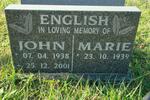 ENGLISH John 1938-2001 & Marie 1939-