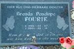 FOURIE Brenda Penelope 1985-2001