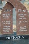 PRETORIUS Chris 1955-1999 & Elize 1959-