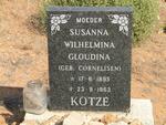 KOTZÉ Susanna Wilhelmina Gloudina nee CORNELISEN 1895-1963