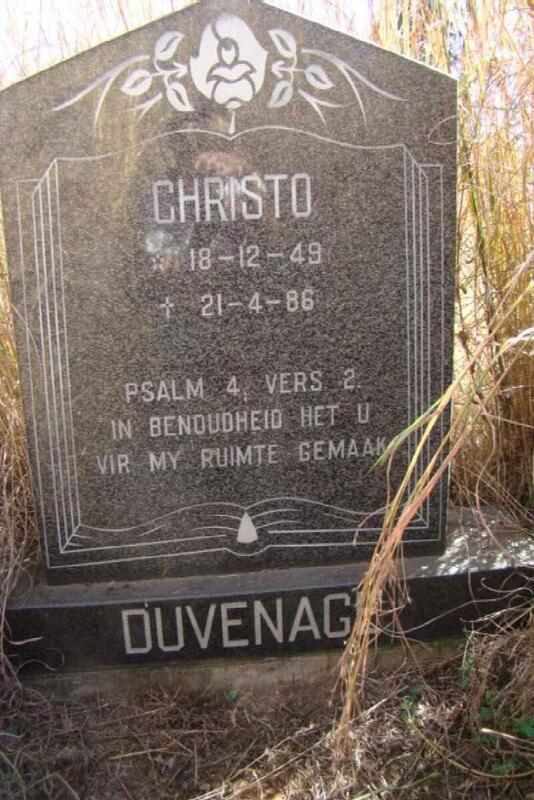 DUVENAGE Christo 1949-1986