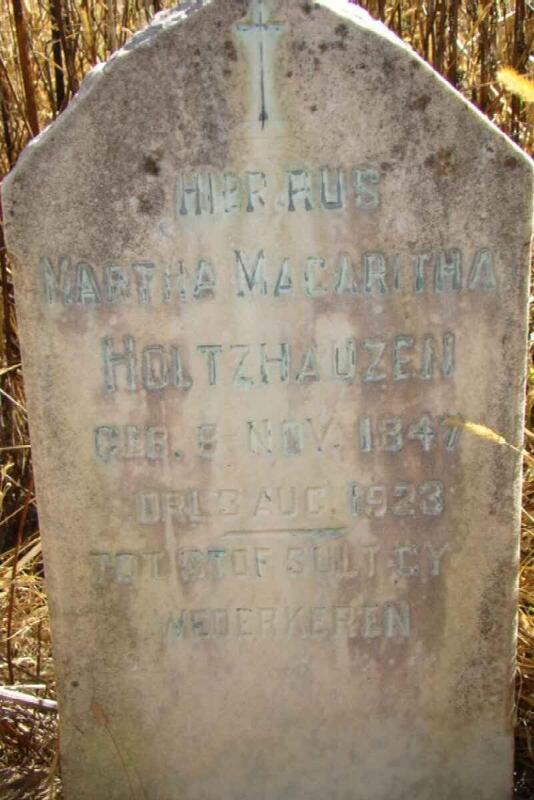 HOLTZHAUZEN Martha Magaritha 1847-1923