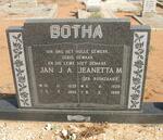 BOTHA Jan J.A. 1935-1990 & Jeanetta M. BOONZAAIER 1929-1998