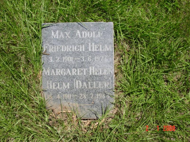HELM Max Adolf Friederich 1901-197? & Margaret Helen DALLER 1911-1984