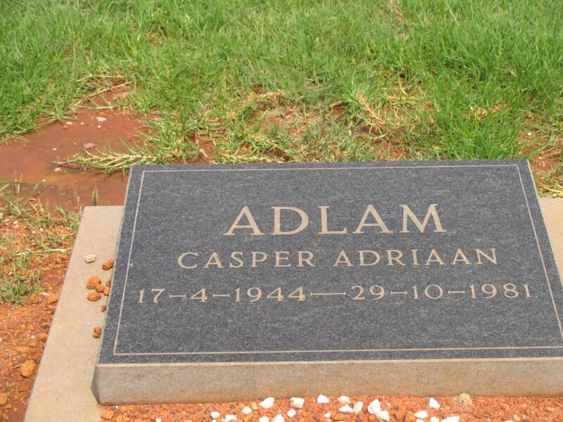 ADLAM Casper Adriaan 1944-1981
