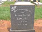 LANGUAGE Susara Aletta 1908-1982