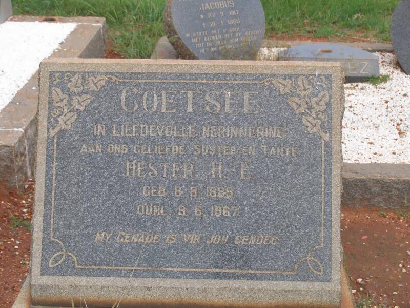 COETSEE Hester H.E. 1889-1967