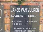 VUUREN Lourens, Janse van 1947-2000 & Ethel 1948-