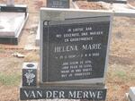 MERWE Helena Marie, van der 1932-1992