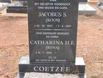 COETZEE Jacobus S. 1923-1997 & Catharina H.E. 1929-