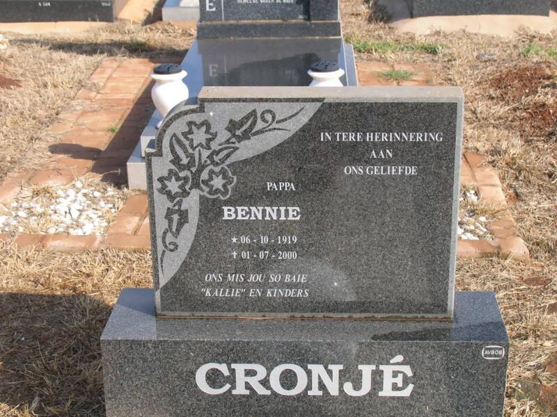 CRONJE Bennie 1919-2000