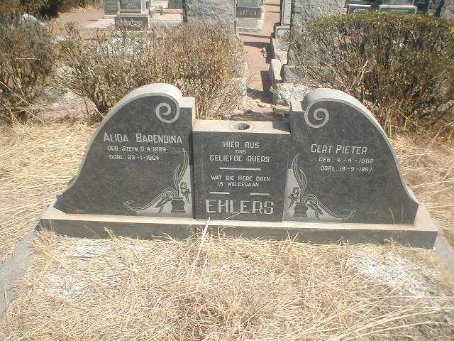 EHLERS Gert Pieter 1882-1967 & Alida Barendina STEYN 1889-1964