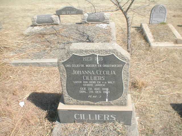 CILLIERS Johanna Cecilia, later RENS en V.D. WALT, nee JANSEN 1886-1963