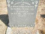 HAMMAN Hendrik Francois 1906-1958