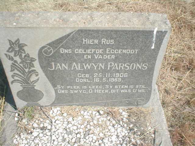 PARSONS Jan Alwyn 1906-1959