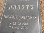 JOOSTE Jacobus Petrus Albertus 1950-2000 :: JOOSTE Hendrik Johannes 1983-2000