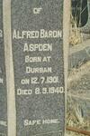 ASPDEN Alfred Baron 1901-1940