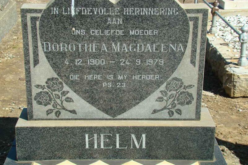 HELM Dorothea Magdalena 1900-1979