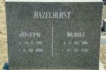 HAZELHURST Joseph 1910-1995 & Muriel 1916-1998