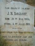BOSHOFF Jacobus N. 1835-1916 :: BOSHOFF Elizabeth C. nee KEMP 1841-1921 :: BOSHOFF J.N. 1903-1913