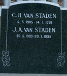 STADEN C.H., van 1905-1991 & J.A. 1903-1995