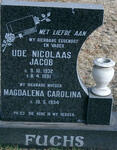 FUCHS Ude Nicolaas Jacob 1932-1991 & Magdalena Carolina 1934-