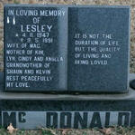 McDONALD Lesley 1947-1991