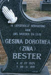BESTER Gesina Dorothea 1925-1991