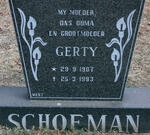 SCHOEMAN Gerty 1907-1993